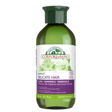 Sampon pentru par fragil si scalp sensibil, cu nalba, musetel si craita, Corpore Sano, 300 ml