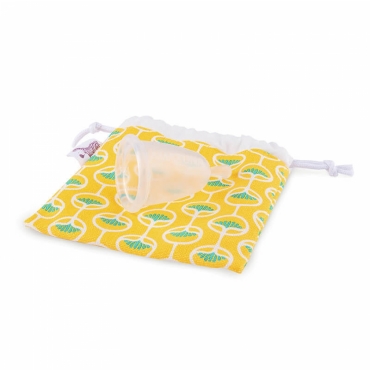 Cupa Menstruala - marime 2 - zero waste, set cupa si saculet din bumbac organic, Lamazuna