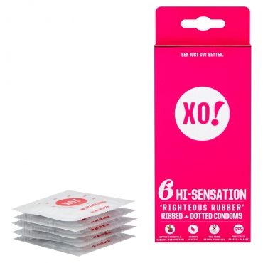 Prezervative din latex natural 100%, Hi-Sensation, XO!, 6 buc