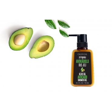 Gel de dus hidratant cu ulei de masline si avocado, Olivos, 750 ml