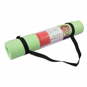 Saltea yoga pt copii, 153x61x0.6cm TPE  printata UV 9 posturi yoga, eco-friendly , non-toxic, OmDashi