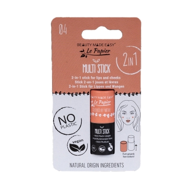 Stick 2 in 1 pentru buze si obraji, 04 Orange, Beauty Made Easy, 6 g