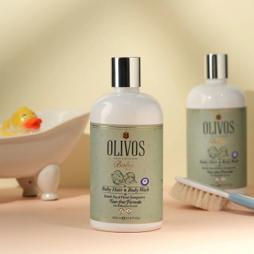 Sampon si gel de dus pentru bebelusi, fara lacrimi, Olivos, 400 ml