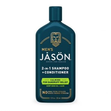 Sampon si balsam calmant, anti-matreata, cu canepa si aloe vera, pentru barbati, Jason, 355 ml