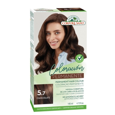 Vopsea de par permanenta, fara amoniac, 5.7 Ciocolata, Corpore Sano, 140 ml