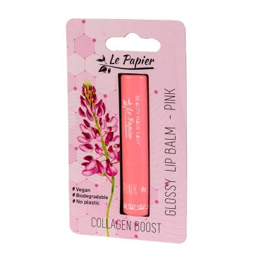Balsam de buze lucios cu colagen -Pink, Beauty Made Easy, 