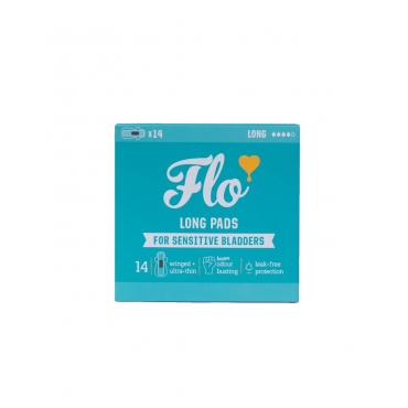 Absorbante lungi cu aripioare, cu carbune activ pentru incontinenta urinara, 4 pic, Flo, 14 buc