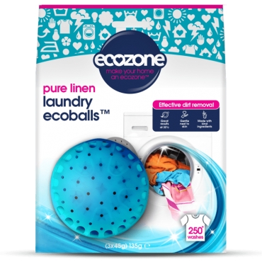 Ecoballs- Bila pentru spalarea rufelor, cu parfum de in, Ecozone, 250 spalari