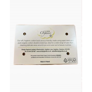 Betisoare urechi din bumbac organic, Simply Gentle Organic, 200 buc
