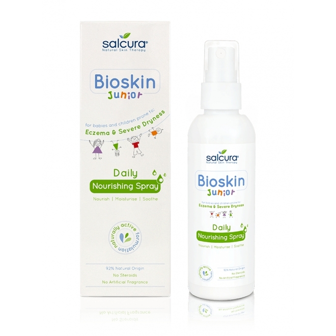Spray nutritiv Bioskin Junior pt bebelusi si copii, piele foarte uscata cu eczeme, Salcura, 100 ml