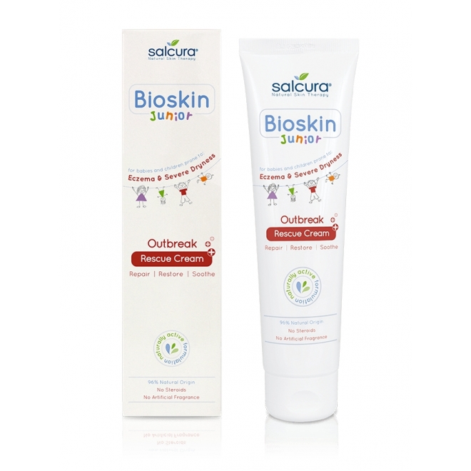 Crema Bioskin Junior reparatoare si calmanta, pt. bebelusi si copii, piele uscata cu eczeme, Salcura, 150 ml