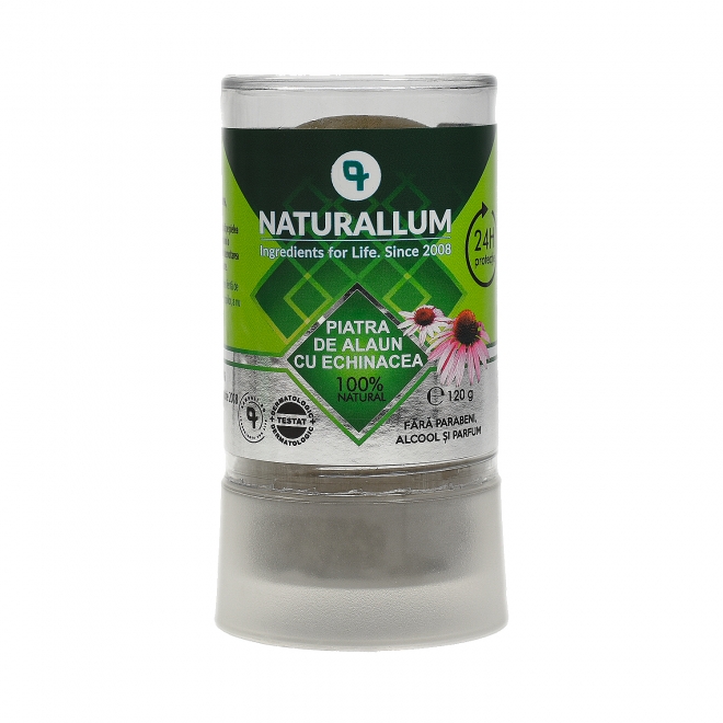Deodorant piatra de alaun cu Echinaceea, Naturallum, 120 g