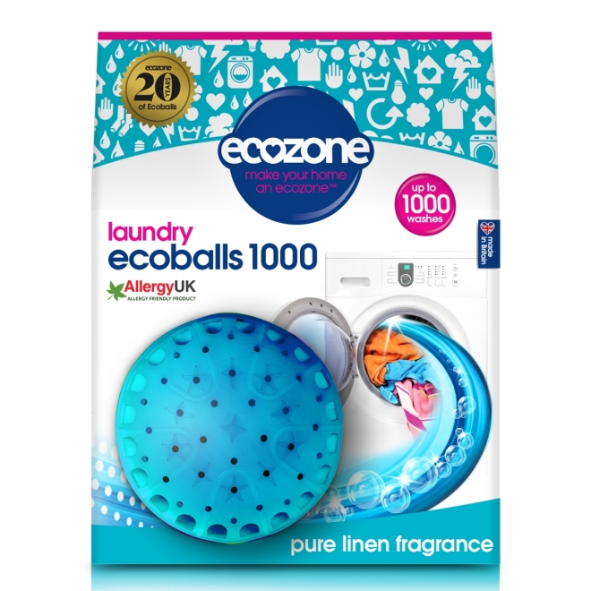 Ecoballs – Bile eco pt.spalarea rufelor, cu parfum de in, 1000 spalari, Ecozone