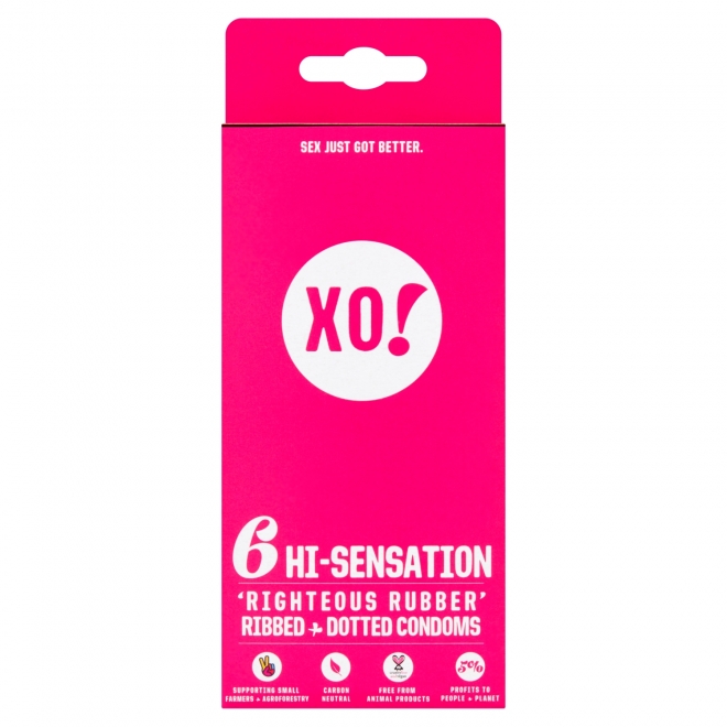 Prezervative din latex natural 100%, Hi-Sensation, XO!, 6 buc