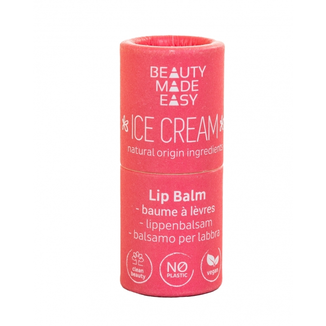 Balsam buze vegan, zero plastic, Ice Cream, Beauty Made Easy, 5.5 g