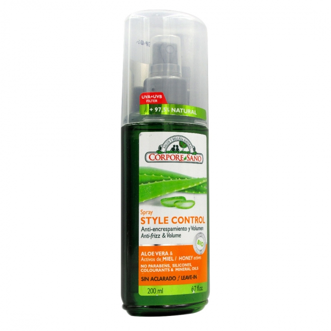 Spray leave-in anti-electrizant si volum cu aloe vera, miere si pro-vitamina B5, Corpore Sano, 200 ml